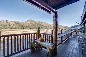 Terrace/patio - Gorgeous Cabin with Fireplace and Barbecue in Greer, Arizona (Greer)
