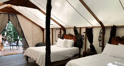 Large and Spacious Safari Tent on a Forks Glamping Resort, Perfect for an Escape to Olympic National Park