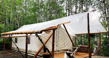 Large and Spacious Safari Tent on a Forks Glamping Resort, Perfect for an Escape to Olympic National Park