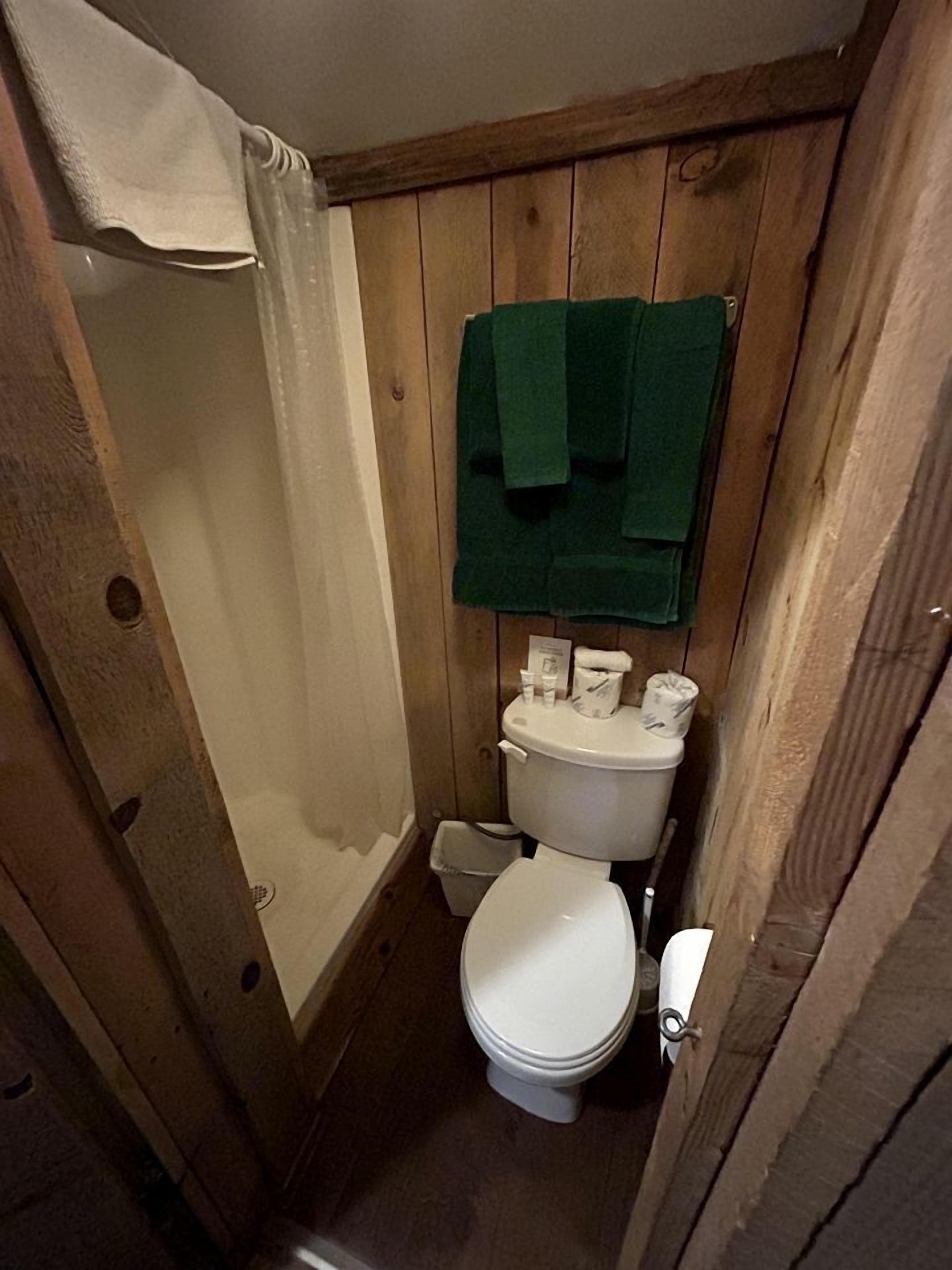 Handdoeken, zeep, shampoo, toiletpapier