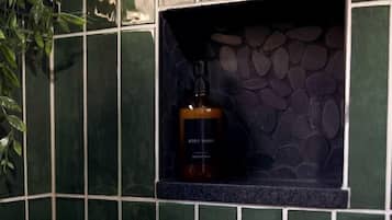 Séchoir à cheveux, serviettes fournies, savon, shampooing