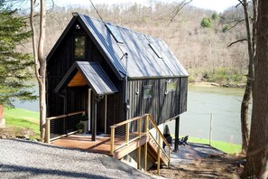 Exterior - Riverfront, Modern A-Frame on the Allegheny River, Perfect for a Romantic Weekend to Unwind (Parker)
