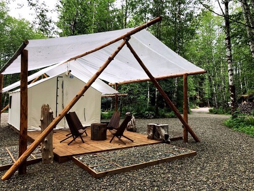 Romantic Safari Tent in Forks, Washington, Perfect for a Relaxing Weekend Getaway to Ruby Beach, WA