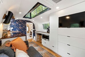 Living area - Luxury Airstream Rental for Intimate Getaways to Pisgah Forest, North Carolina (Pisgah Forest)