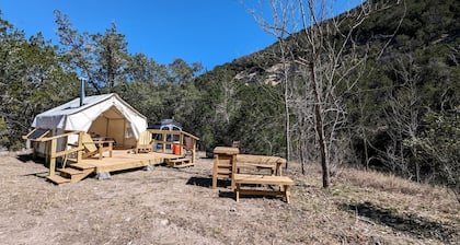 Cozy Safari Tent in Bandera for Romantic Getaways to Texas Hill Country