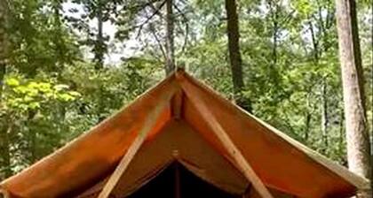 Georgia Glamping at its Finest in this Cozy Safari Tent in Suches