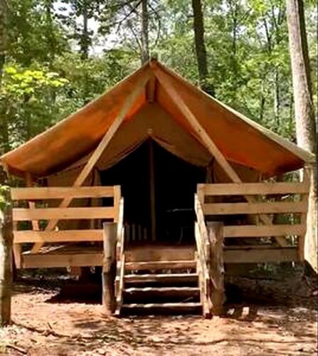 Georgia Glamping at its Finest in this Cozy Safari Tent in Suches