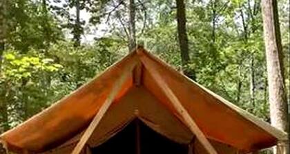 Georgia Glamping at its Finest in this Cozy Safari Tent in Suches