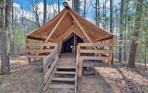 Pet-Friendly Glamping Retreat: Safari Tent Getaway in Suches, Georgia