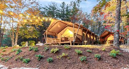 Incredible Rustic Tented Cabin with Fire Pit in Gatlinburg, Tennessee