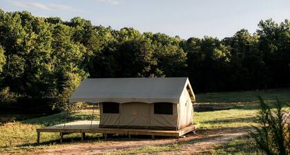 Pure Glamping Experience in this Lakefront Tented Cabin in Greenville, South Carolina