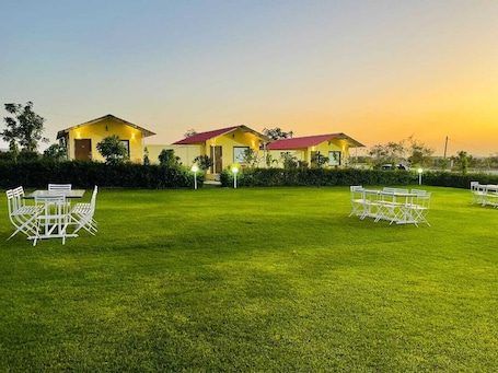 Front of property. S K Pushkar Resort