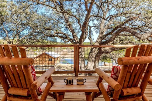 Glamping Vacations in a Luxury Tented Cabin near River Guadalupe, in Ingram, Texas
