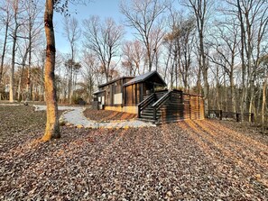Exterior - Chic Tiny Cabin with Jacuzzi, Screened Porch and Grill in Tennessee (Tracy City)