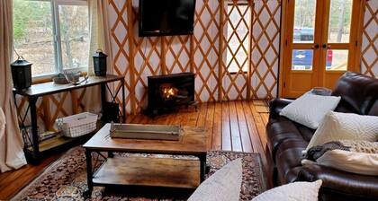 Luxurious Modern Yurt with Stargazing Dome near Pere Marquette River – Baldwin, Michigan