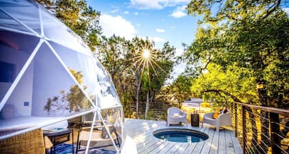 Gorgeous Glamping Dome near Marble Falls for Couples Getaways, Texas