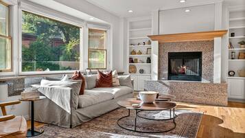 Chimenea y tenis de mesa