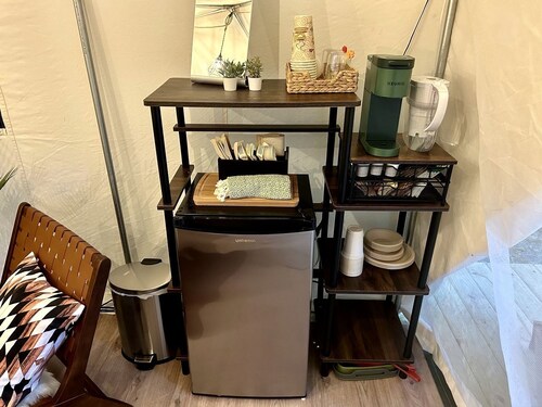 Equipped Glamping Tent with Modern Interior in Shippenville, Pennsylvania