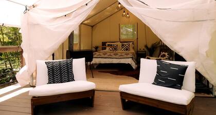 Equipped Glamping Tent with Modern Interior in Shippenville, Pennsylvania