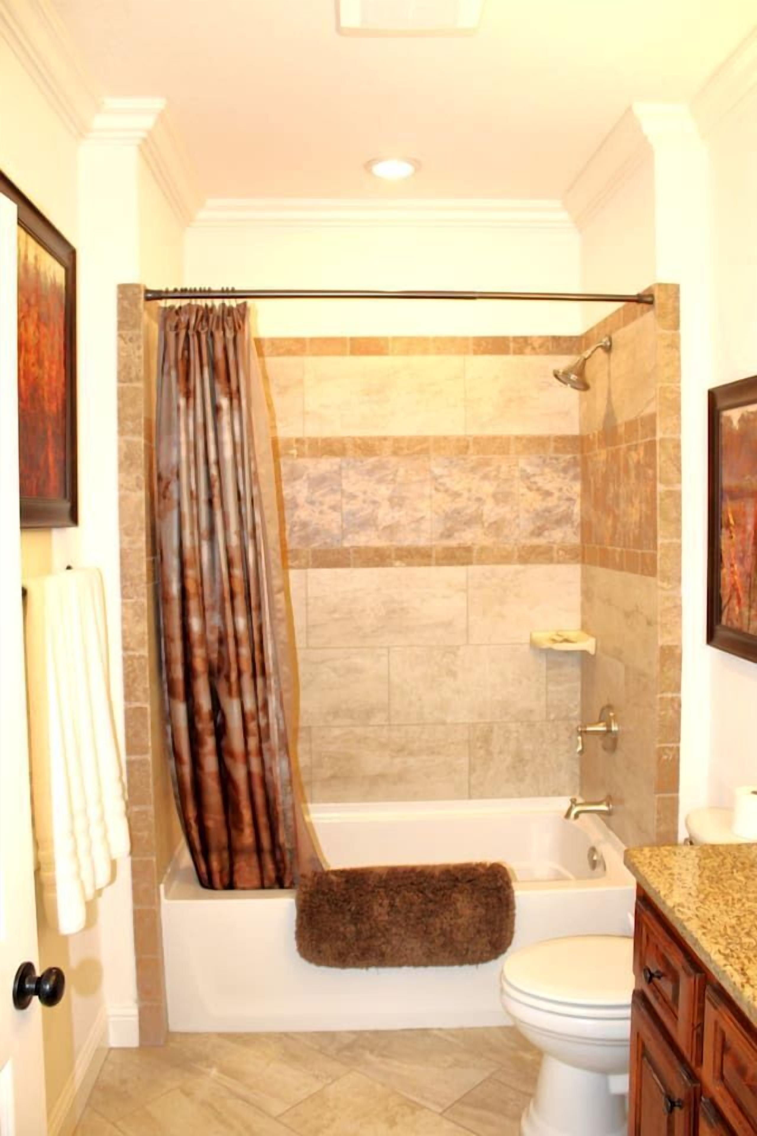 Jetted tub, hair dryer, towels, soap