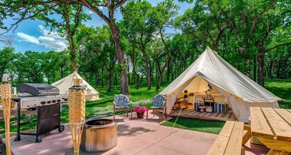Romantic Quaint Bell Tent Perfect for a Secluded Couple Escape in Saint Croix Falls, Wisconsin