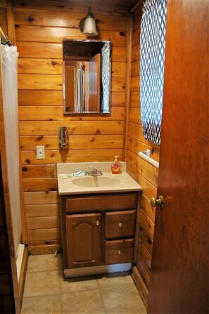 Bathroom - Quaint Cabin Suitable for Four Among Nature in Alaska (Cooper Landing)