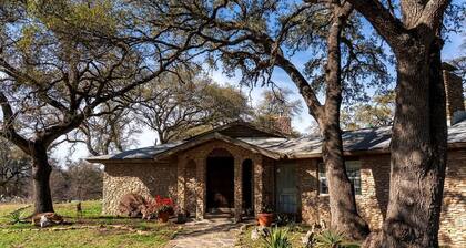 Lovely Cottage Rental with Waterfall on San Gabriel River near Austin, Texas
