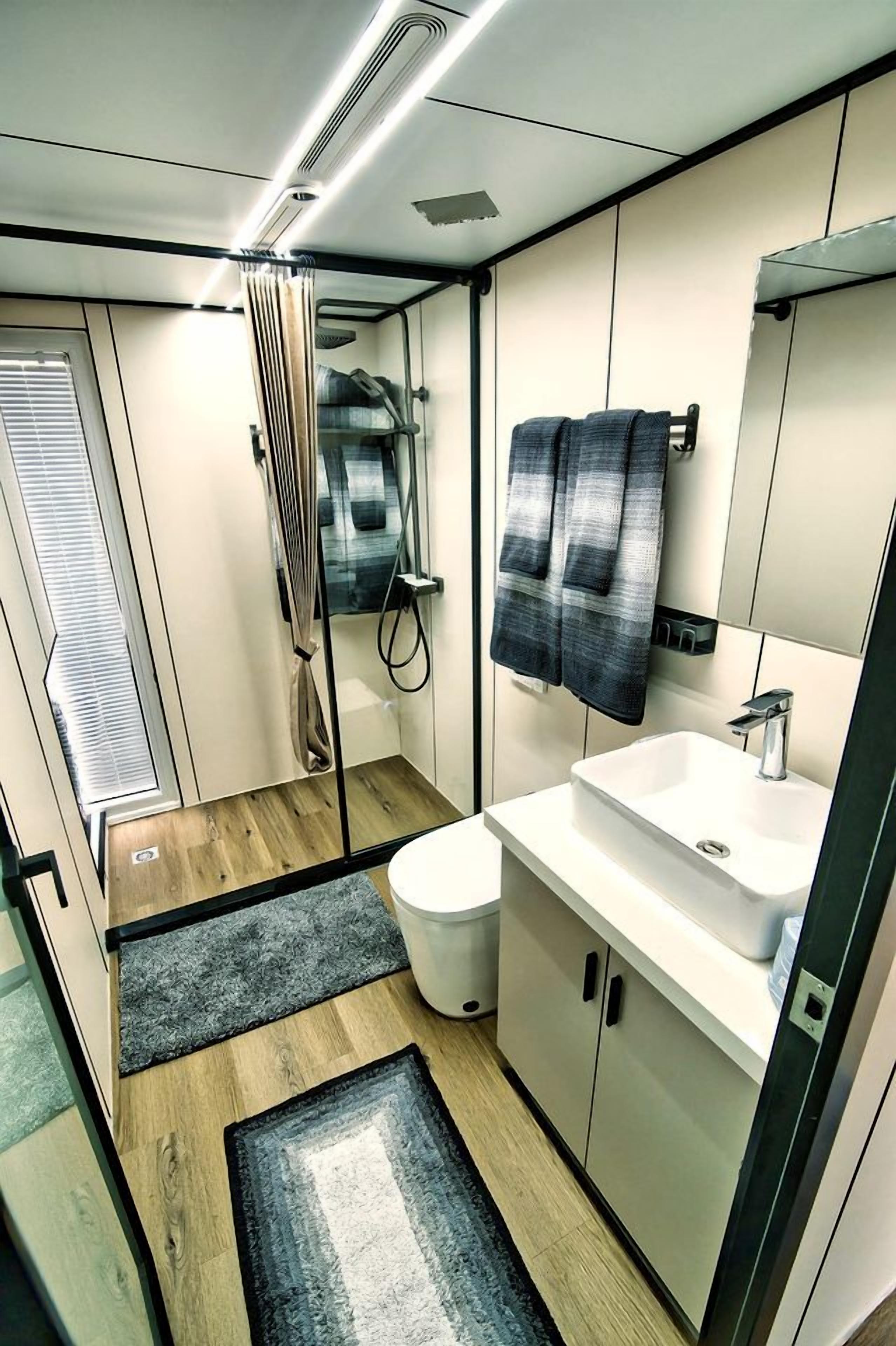 Hair dryer, towels