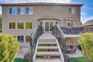 Terrace/patio - Upscale Group Getaway in Orem w/ Private Hot Tub (Orem)