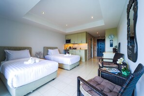 Condo, 1 Bedroom, Balcony, Sea View | In-room safe, blackout drapes, iron/ironing board, free WiFi - Beachfront Studio Condo-Seaview BW1 (Hua Hin)