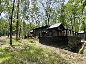 Exterior - Tranquil Cabin with Fire Pit and Panoramic Lake Views in Tennessee (Tracy City)