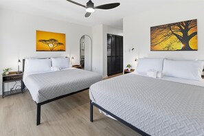 3 habitaciones, tabla de planchar con plancha, wifi y ropa de cama 