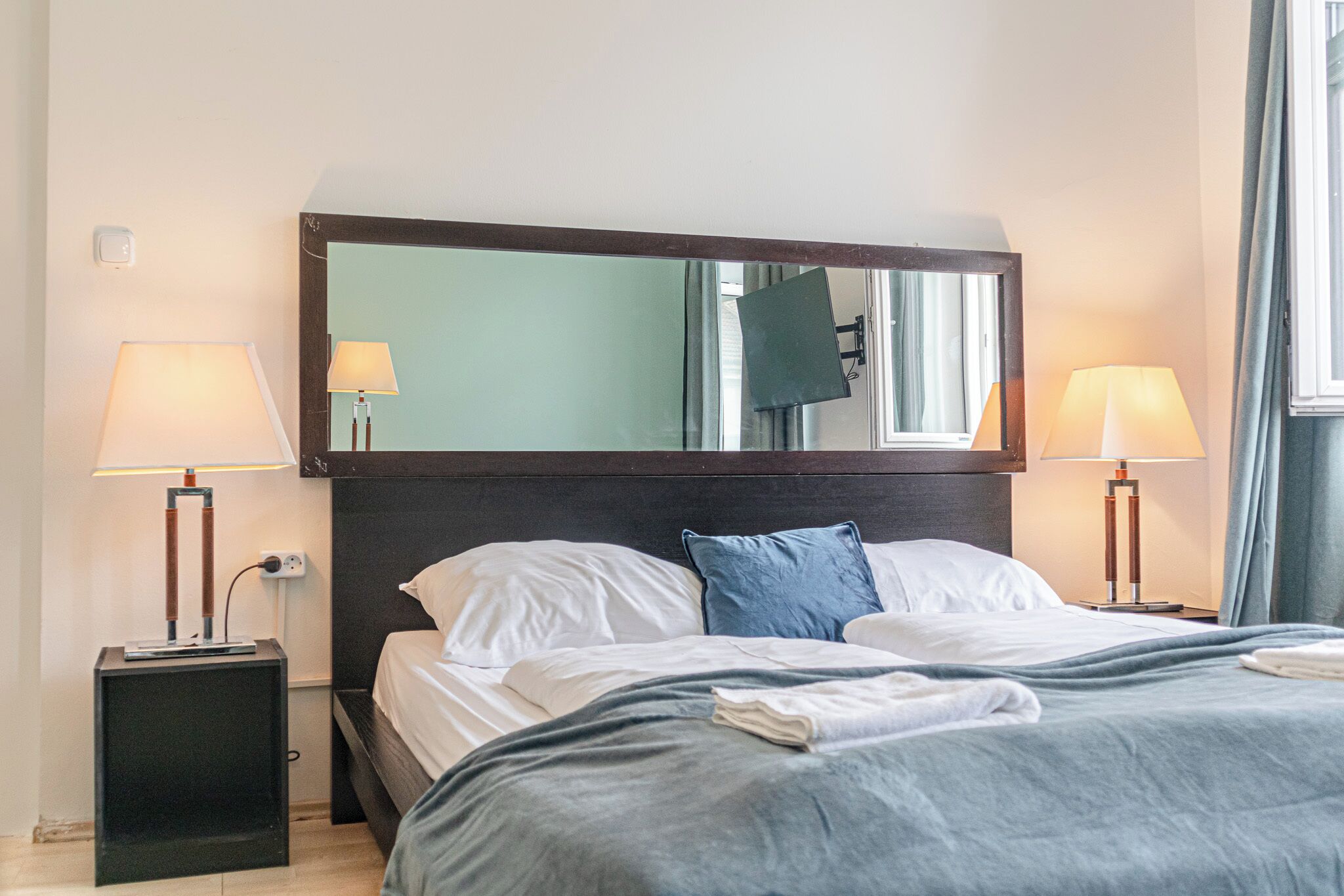 Apartamento básico | Ferros/tábuas de passar roupa, Wi-Fi de cortesia