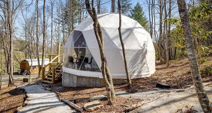 Relaxing Dome in the Heart of the Blue Ridge Mountains for an Unforgettable Glamping Experience in Rosman, North Carolina