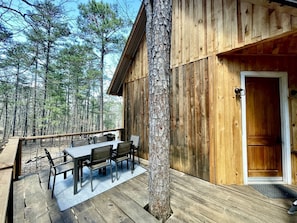 Outdoor dining - Rustic Tree House Nestled in the Heart of Ouachita National Forest, Arkansas (Boles)