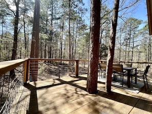 Outdoor dining - Rustic Tree House Nestled in the Heart of Ouachita National Forest, Arkansas (Boles)