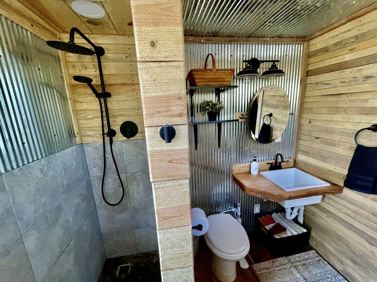 Soap, shampoo, toilet paper
