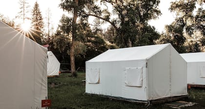Cute Glamping Tent Rental on the Pecos River for Romantic Getaways near the Santa Fe Forest, New Mexico