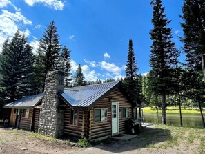 Exterior - Charming Riverfront Cabin with Hot Tub and Dock Access Near Scenic Trails in Island Park, Idaho (Island Park)