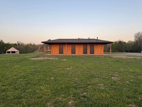 Goregous Bell Tent Glamping with Wood Burning Stove on the Illinois River near Tahlequah, OK