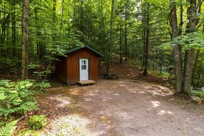 Exterior - Peaceful Cabin with Comfortable Bunk Beds Nestled in the Trees near White Lake, Wisconsin (White Lake)