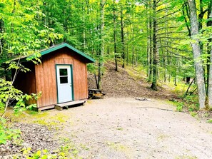 Exterior - Peaceful Cabin with Comfortable Bunk Beds Nestled in the Trees near White Lake, Wisconsin (White Lake)