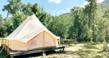 Romantic Getaways near Santa Fe Forest in this Safari Tent Rental in New Mexico