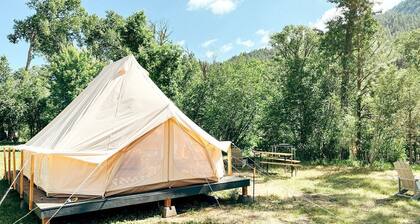 Romantic Getaways near Santa Fe Forest in this Safari Tent Rental in New Mexico