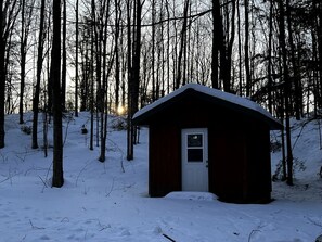 Exterior - Cozy Cabin with Bunk Beds Surrounded by Nature near White Lake, Wisconsin (White Lake)