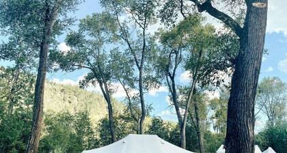 Stunning Safari Tent Rental on the Pecos River, for Great Glamping Getaways in New Mexico