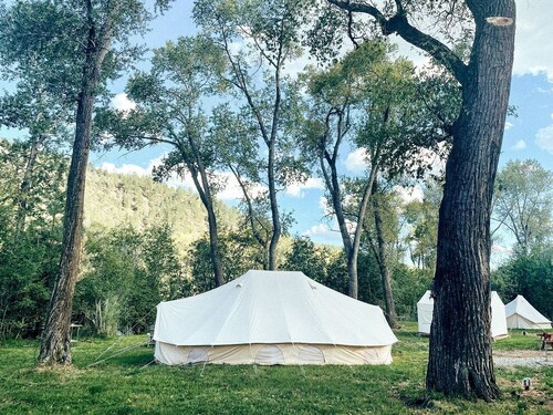 Stunning Safari Tent Rental on the Pecos River, for Great Glamping Getaways in New Mexico