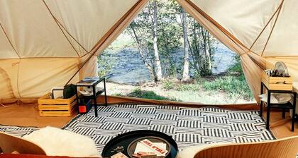 Stunning Safari Tent Rental on the Pecos River, for Great Glamping Getaways in New Mexico