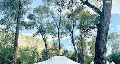 Stunning Safari Tent Rental on the Pecos River, for Great Glamping Getaways in New Mexico
