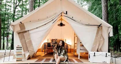Georgia Glamping Getaways in this Luxury Safari Tent Rental in the Heart of Nature